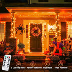 JMEXSUSS 33ft 100 LED Orange Christmas Lights, Battery Operated Christmas Lights - Image 7