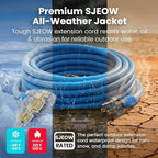 GEARit 100 Ft Extension Cords 12/3 Gauge Outdoor/Indoor Triple Outlet SJEOW 12 - Image 4