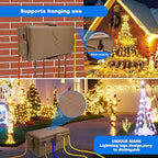Hrensaw Medium Outdoor Electrical Box, IP54 Waterproof Extension Cord Cover w/6 - Image 6