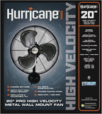 Hurricane Pro High Velocity Oscillating Metal Wall Mount Fan w/ 3 Speeds - Image 7