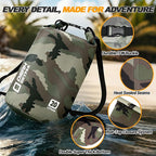 Waterproof Dry Bag, 5L/10L/20L/30L/40L Roll Top Lightweight Storage Backpack - Image 3