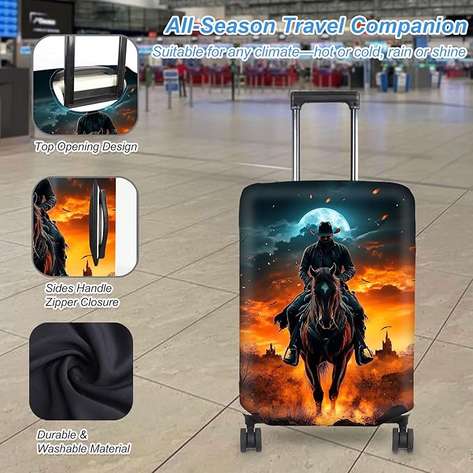 Luggage Cover Protector for 22-24 Inch Suitcases, TSA Approved Elastic Travel - Image 3