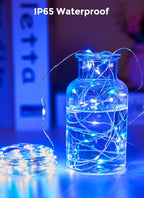 Minetom Solar String Lights for Outside, 33Ft 100 LED Outdoor Solar Fairy Lights - Image 4