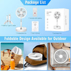 Portable Foldable Rechargeable Oscillating Fan - Image 8