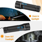 EverBrite Mini Flashlight, Zoomable LED Flash Light, 3 Modes, 3AAA Batteries - Image 4