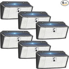 Upgraded Solar Lights Outdoor, 6 Pack 418 LED Motion Sensor Outdoor Lights by APILAB