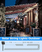 Brightown Solar Outdoor String Lights - 50 FT 120 LED Solar String Lights - Image 6