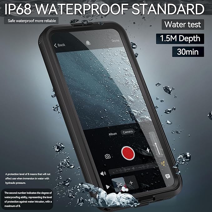 Hllhunkhe for Samsung Galaxy S25 Case, Rugged Full Body Underwater Protective - Image 2