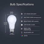 Feit Electric LED Dusk-to-Dawn Light Bulb, A19 60W Equivalent, Non-Dimmable - Image 3