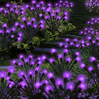 Kohlrabi Solar Garden Lights Outdoor, 4 Pack 32 LED Solar Purple Firefly Lights - Image 7