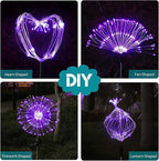 JJGoo Solar Firework Lights, 2 Pack 150 LEDs 2 Lighting Modes Solar Lights - Image 4