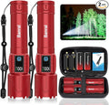 Rechargeable Tactical Flashlights 2000 High Lumens - 5000mAh Super Bright LED by Banral