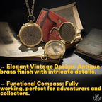 Handmade Brass Antique Compass - Image 2