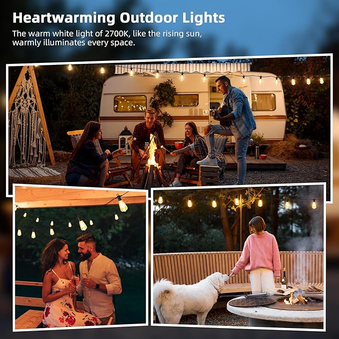 FOOMAN LED Outdoor String Lights, 150FT Outside Waterproof Patio Lights - Image 8