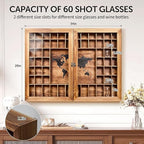Large World Map Shot Glass Display Case 60 Slots - Image 7