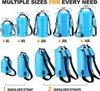 Waterproof Dry Bag, 5L/10L/20L/30L/40L Roll Top Lightweight Storage Backpack - Image 2