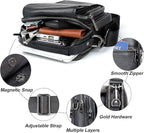 Augus Leather Small Messenger Bag - Image 5