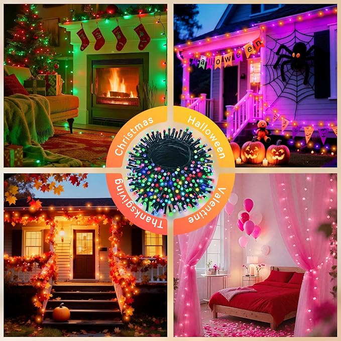 LitHome 99FT 300 LED Color Changing Christmas String Lights Outdoor, 35 Colors - Image 7