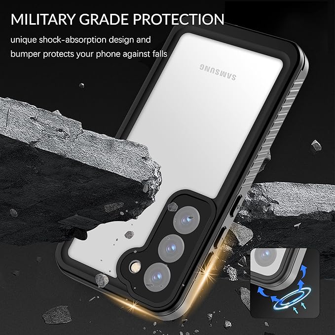 for Samsung Galaxy S22 Case, IP68 Waterproof Dustproof Case, Full Body Heavy - Image 3