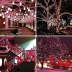 OZS Connectable Red and White Christmas String Lights, Plug in Tree Lights - Image 4