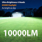 Abovizo 90W Flood Lights Outdoor, 10000LM Dusk to Dawn Outdoor Lighting - Image 3