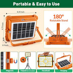 2-Pack Solar Rechargeable Work Light, 12000LM Portable Work Light - Image 6
