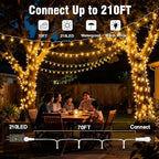210 LEDs Warm White LED String Lights – 70FT Transparent Wire, Waterproof & - Image 2