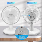 Comfort Zone CZ6D 6" Quiet Portable Indoor 2-Speed Desk Fan - Image 7