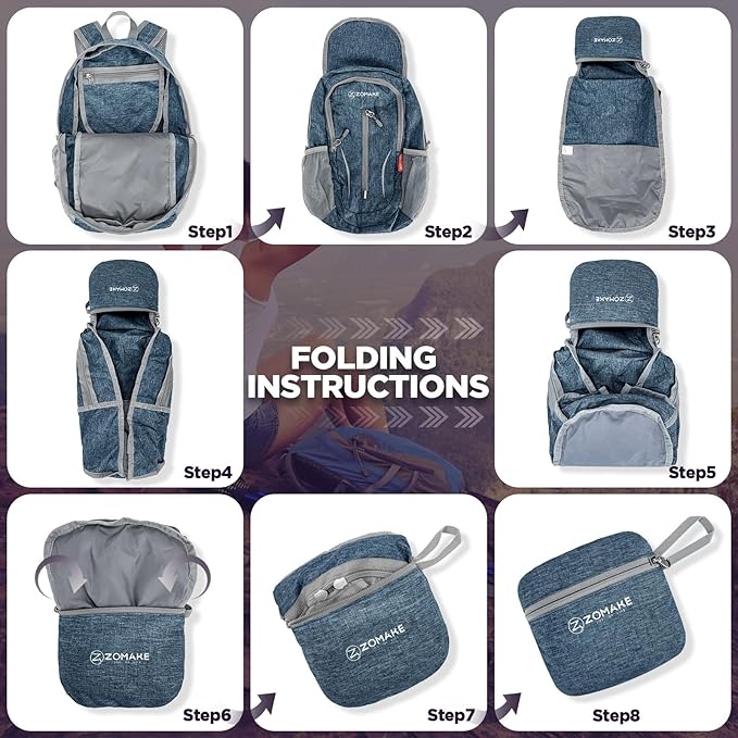ZOMAKE Ultra Lightweight Packable Backpack 10L, Small Foldable Backpacks Hiking - Image 6