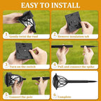 GIGALUMI 6 Pack Solar Lights Outdoor Waterproof, LED Solar Garden Lights - Image 4