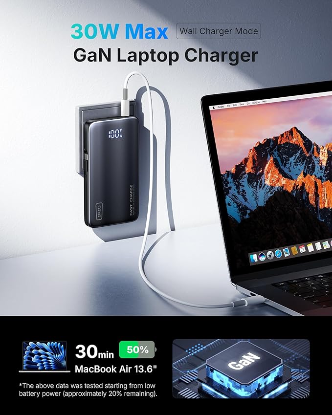 INIU 3-in-1 Portable Charger, 45W 10000mAh Fast Charging Power Bank, Built-in - Image 4