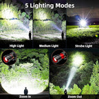 Rechargeable LED Headlamp 99000 High Lumens, Super Bright - Image 2