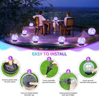 ASOMST 2-Pack Garden Solar Lights Outdoor, Colored Cracked Glass Ball Light - Image 7