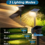 WENATY Solar Spot Lights Outdoor Waterproof IP65, 6 Pack Landscape Spotlights - Image 3