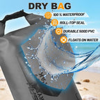 Waterproof Dry Bag, 5L/10L/20L/30L/40L Roll Top Lightweight Storage Backpack - Image 3