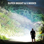 Lylting Led Flashlights High Lumens Rechargeable 2 Pack, 99000 Lumen Super - Image 2