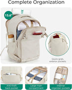 BAGSMART Travel Backpack Women, 15.6 Inch Carry On Backpack Flight Approved - Image 3