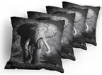 Ambesonne Elephant Throw Pillow Cushion Case Pack of 4, Majestic Elephant Bull - Image 5