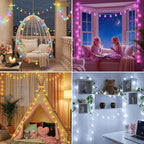 OMIKA Color Changing Indoor String Light USB Plug, 16.5ft 50 LEDs Crystal Globe - Image 4