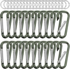 sprookber 2.28" Small Carabiner Clip Keychain, D Ring Caribeaner Clip, Key Clip by Sprookber