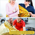 Macarrie 100 Pack Emergency Thermal Blankets Silver Foil Survival Blanket Space - Image 5