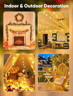 Minetom Globe String Lights, 33 Feet 100 Led Fairy Lights Plug in, 8 Modes - Image 8