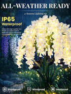 GIGALUMI Solar Lights Outdoor for Garden Decor, 3 Pack Solar Flower Lights - Image 3