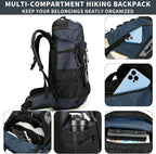 75L Hiking Backpack with Rain Cover Waterproof Camping Backpack Shoes Warehouse - Image 5