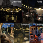 14ft Battery Operated 20 Hanging Bulb 100 LED String Lights, Vintage Commercial - Image 5