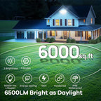 OREiN 42W 6500LM Motion Sensor Outdoor Flood Light, Hardwired LED Security Light - Image 2