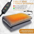 Riakrum 12v Car Heated Blanket 57"x43", Portable Electric Car Blanket - Image 3
