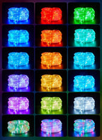 Brightown Solar String Lights Outdoor Waterproof, 18 Colors Changing 39FT Fairy - Image 2