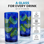 Zulay Kitchen Plastic Drinking Glasses – 16oz Acrylic Shatterproof Water Cups - Image 2