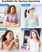 WHATOOK Portable Handheld Mini Fan: High Speed Cooling Fan, 10 Hours Battery - Image 6